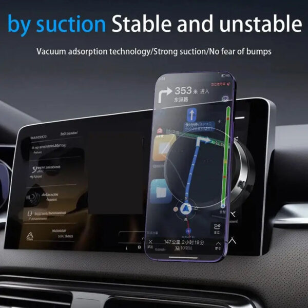 Car Mount Mobile Phone Holder Intelligent Magnetic Vacuum Adsorption Ultra Stable Suction Cup Bracket For Navigation Live Stream - Image 5