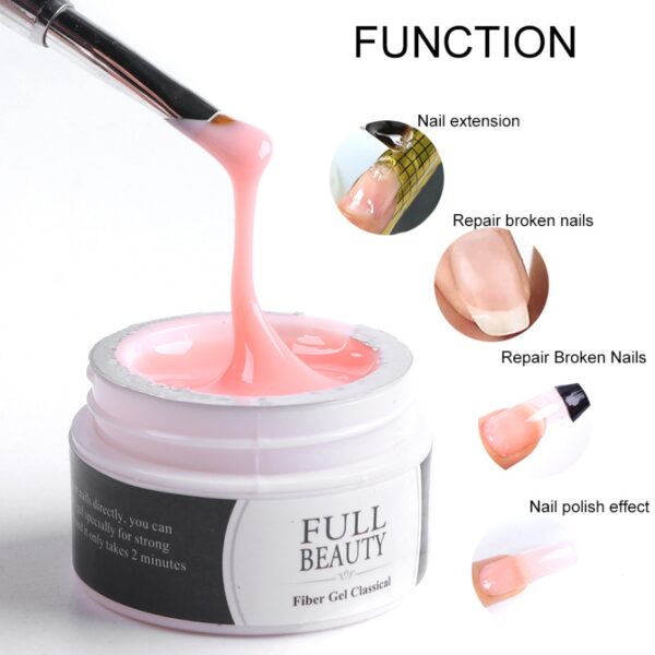 15ml Quick Building Gel for Nail Extension Acrylic White Clear UV Builder Gel Manicure Nail Art Prolong Forms Tips LA1623 - Image 2