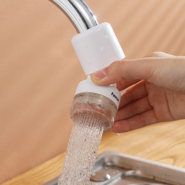 Booster Faucet Splash-Proof Head Extension Extender Kitchen Shower Rotating Tap Universal Faucet Filter - Image 4