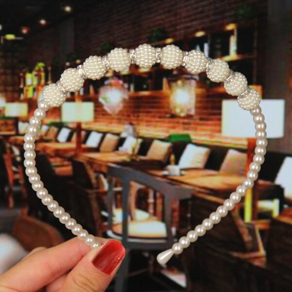 Bride's Hair Accessories Women's Handwoven Knotty Pearl Headband Japanese Korean Headdress Bow Hair Clip Crown Headband - Image 24