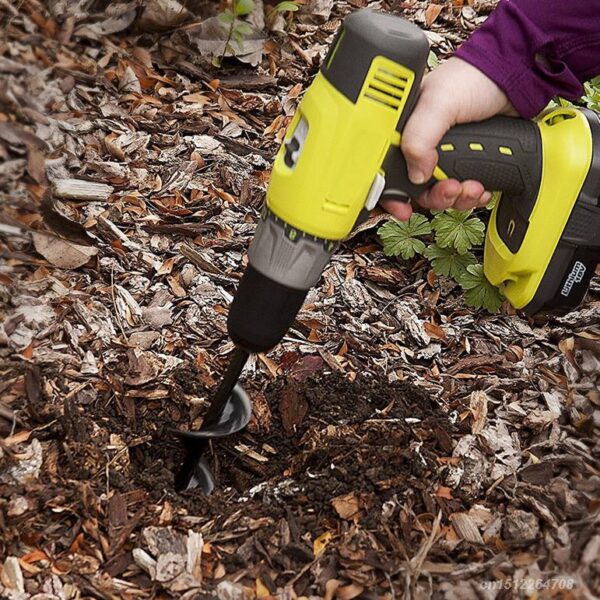 Garden Auger Spiral Drill Bit Roto Flower Planter Bulb HEX Shaft Drill Auger Yard Gardening Bedding Planting Hole Digger Tool - Image 2