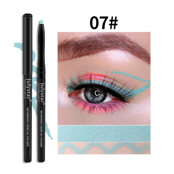 White Eyeliner Pencil Color Eyeliner Cream Not Easy To Smudge Waterproof Oil-Proof Slim Eyeliner Gel Pencil - Image 7