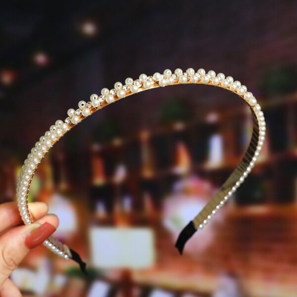 Bride's Hair Accessories Women's Handwoven Knotty Pearl Headband Japanese Korean Headdress Bow Hair Clip Crown Headband - Image 16