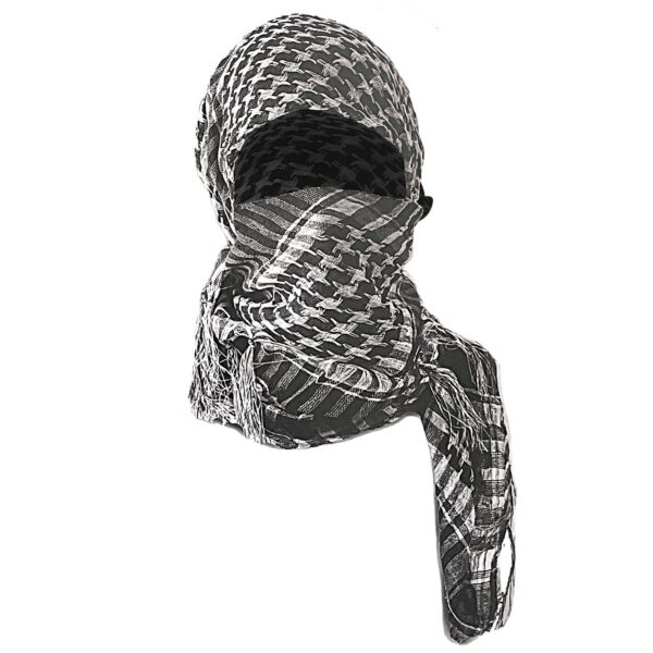 Network Silk Thousand Bird Grid Square Scarf Arab Headscarf Outdoor Military Enthusiast Tactics Foreign Trade Tassel Desert Scar - Image 18