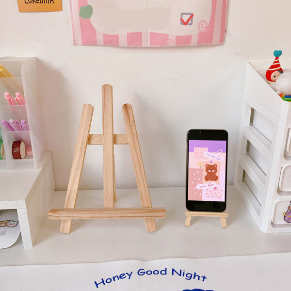 New Wooden Mini Bracket Universal Mobile Phone Bracket Creative Cute Mini Flat Bracket Small Easel