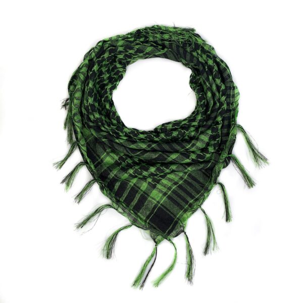 Network Silk Thousand Bird Grid Square Scarf Arab Headscarf Outdoor Military Enthusiast Tactics Foreign Trade Tassel Desert Scar - Image 8