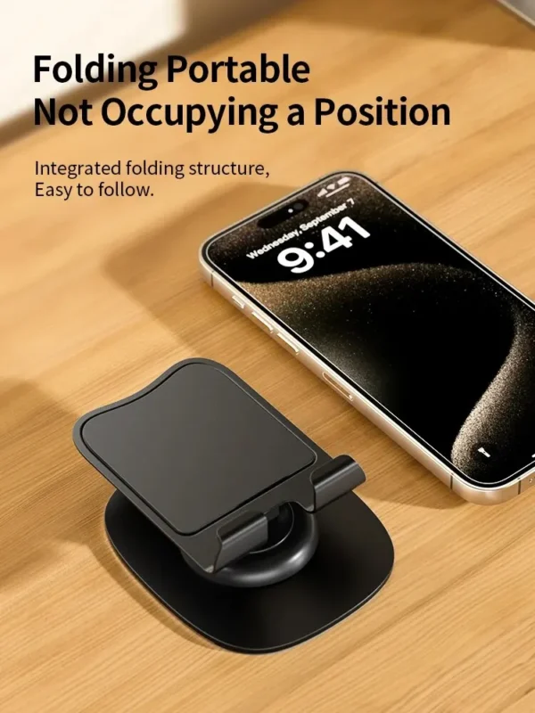Multi-Function Folding Lift Lazy Mobile Phone Stand 360° Rotating Live Stand Aluminum Mobile Phone Tablet Desktop Stand - Image 6
