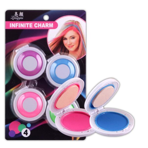 Hair Dying Chalk Temporary Hair Powder Soft Salon Hair Color DIY Salon 4 Colors optional one time use - Image 5