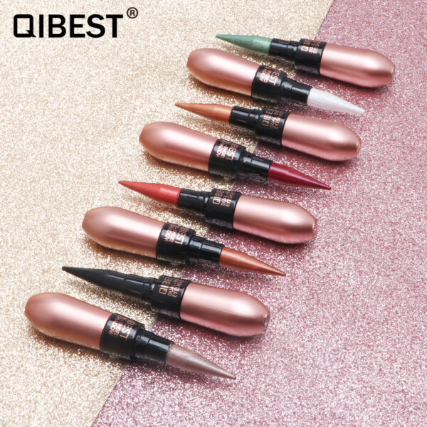 QIBEST Charm Dual-Purpose Pen Silky And Dynamic Eyeliner Soft Texture Eye Shadow Cream Eye Shadow Stick - Image 2