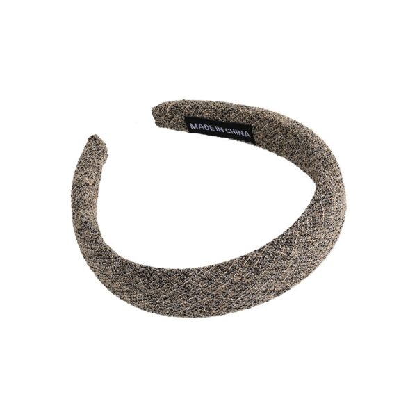 Retro style woolen plaid headband for women - Image 9