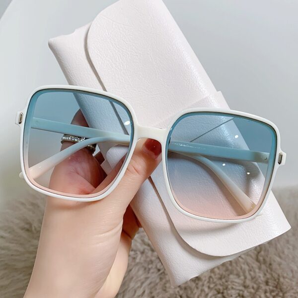 Rice nail square sunglasses Women's shades gradient trend UV protection - Image 7