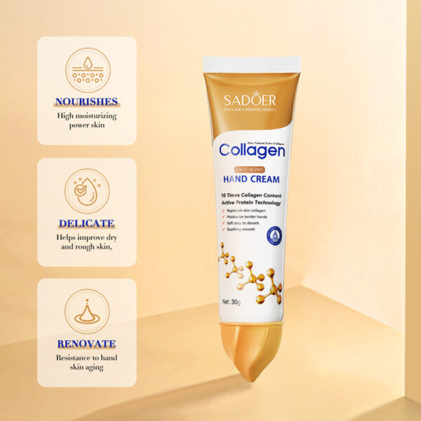 SADOER collagen anti-wrinkle hand cream hydrating moisturizing anti-cracking autumn and winter skin care hand cream - Image 3