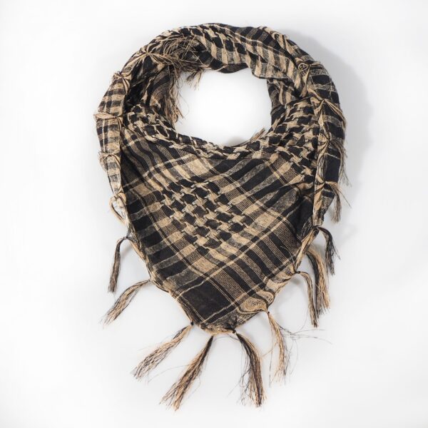 Network Silk Thousand Bird Grid Square Scarf Arab Headscarf Outdoor Military Enthusiast Tactics Foreign Trade Tassel Desert Scar - Image 20