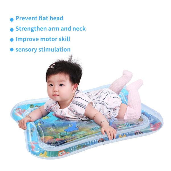 Baby Kids water play mat Inflatable thicken PVC infant Tummy Time Playmat Toddler Fun Activity Play Center water mat for babies - Image 6