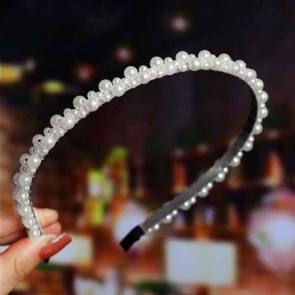 Bride's Hair Accessories Women's Handwoven Knotty Pearl Headband Japanese Korean Headdress Bow Hair Clip Crown Headband - Image 6