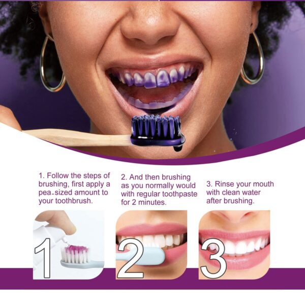 HISMILE V34 Purple Toothpaste Colour Corrector Teeth For Teeth Whitening Brightening Reduce Yellowing Cleaning Tooth Care 30ml - Image 2