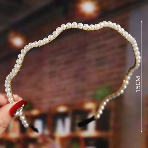 Bride's Hair Accessories Women's Handwoven Knotty Pearl Headband Japanese Korean Headdress Bow Hair Clip Crown Headband - Image 11