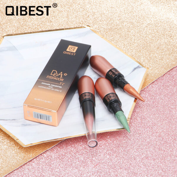 QIBEST Charm Dual-Purpose Pen Silky And Dynamic Eyeliner Soft Texture Eye Shadow Cream Eye Shadow Stick - Image 3