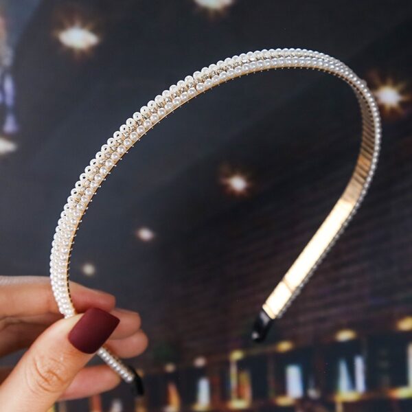 Bride's Hair Accessories Women's Handwoven Knotty Pearl Headband Japanese Korean Headdress Bow Hair Clip Crown Headband - Image 39