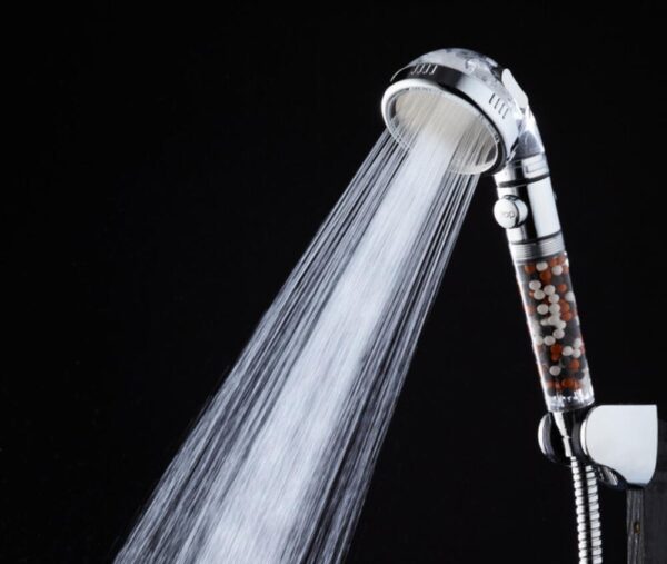 New Tourmaline balls Filter Shower Head Water saving 3 Modes adjustable SPA shower head on/off button high pressure shower - Image 2