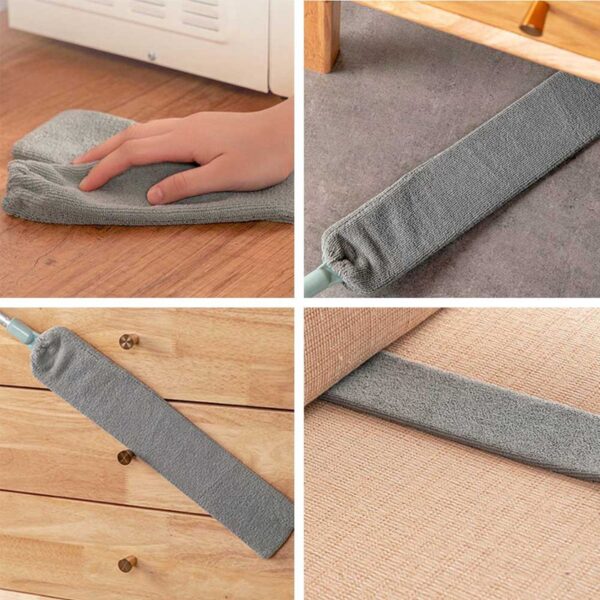 Bedside Dust Brush Long Handle Mop Sweep Artifact Household Bed Bottom Gap Clean Fur Hair Sweeping Magic Microfibre Duster - Image 2
