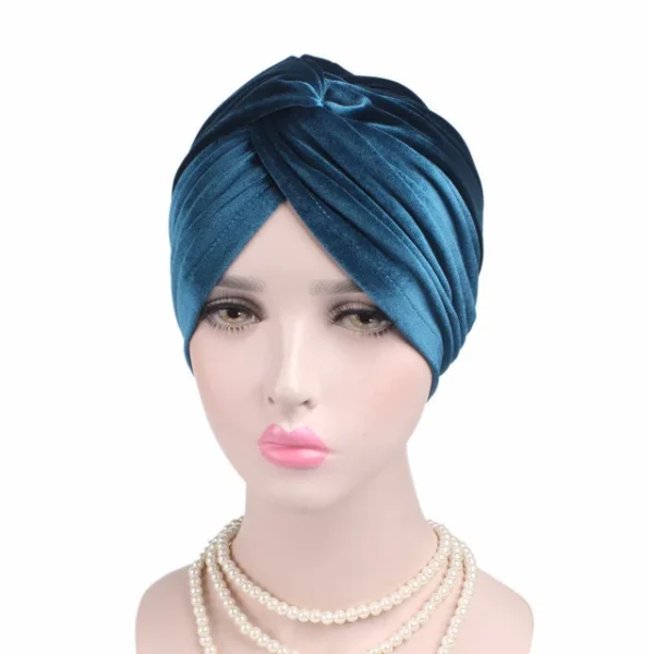 Women Velvet Turban Hat Headband Muslim Hijab Caps Female Soft Bandana Headband Hijabs Head Wrap Hair Accessories Supplies - Image 11