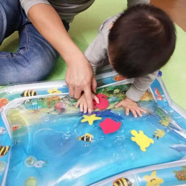 Baby Kids water play mat Inflatable thicken PVC infant Tummy Time Playmat Toddler Fun Activity Play Center water mat for babies - Image 2
