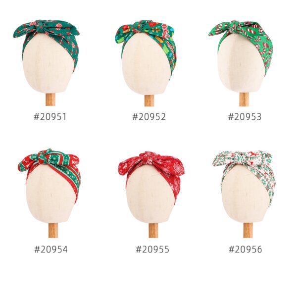 Christmas Children's Hat Amazon New Bow Baby Headband Hat European and American Baby Decorative Hat - Image 6