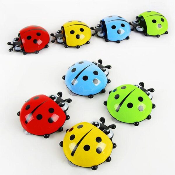 Cute Ladybug Insect Toothbrush Wall Suction Bathroom Sets Cartoon Sucker Toothbrush Holder / Suction Hooks Bathroom Racks - Image 5