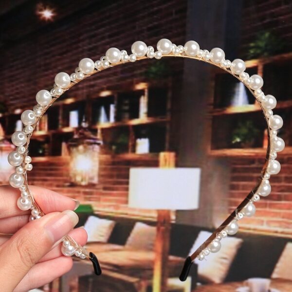 Bride's Hair Accessories Women's Handwoven Knotty Pearl Headband Japanese Korean Headdress Bow Hair Clip Crown Headband - Image 50