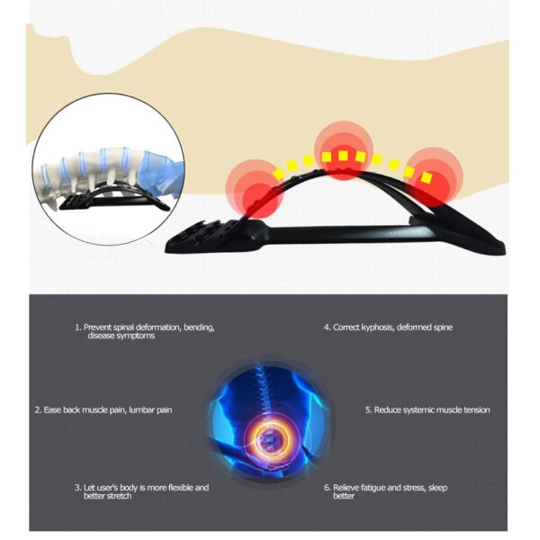 Stretch Equipment Back Massager Stretcher Fitness Lumbar Support Relaxation Mate Spinal Pain Relieve Chiropractor Messager - Image 3