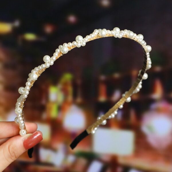 Bride's Hair Accessories Women's Handwoven Knotty Pearl Headband Japanese Korean Headdress Bow Hair Clip Crown Headband - Image 21