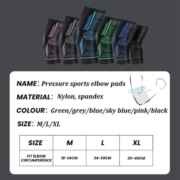 Sports elbow protection with four-way elastic pressure knitted breathable nylon elbow protection - Image 4