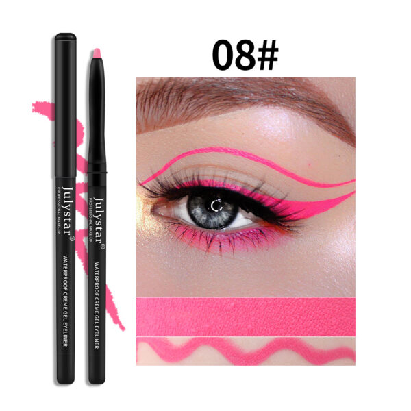White Eyeliner Pencil Color Eyeliner Cream Not Easy To Smudge Waterproof Oil-Proof Slim Eyeliner Gel Pencil - Image 6
