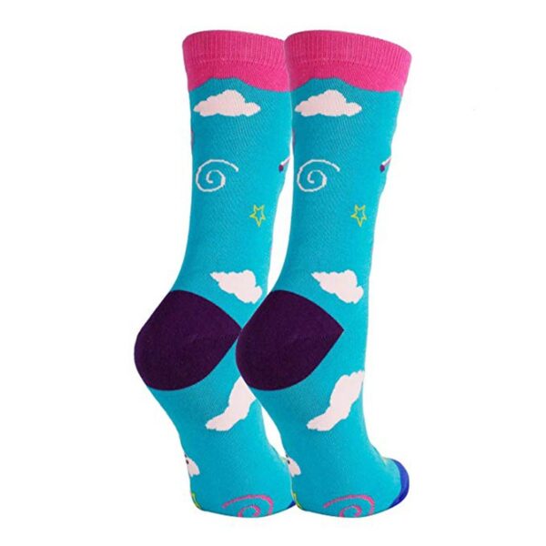 Unicorn Rainbow Printing Autumn And Winter Leisure In The Tube Sports Holiday Gift Socks - Image 2
