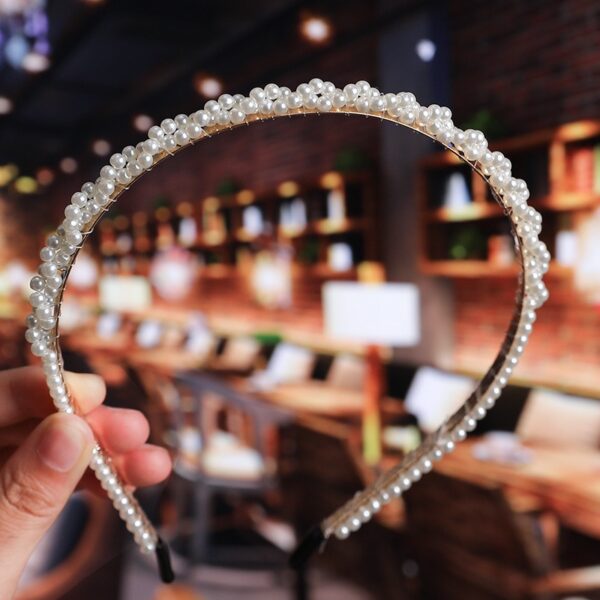 Bride's Hair Accessories Women's Handwoven Knotty Pearl Headband Japanese Korean Headdress Bow Hair Clip Crown Headband - Image 29