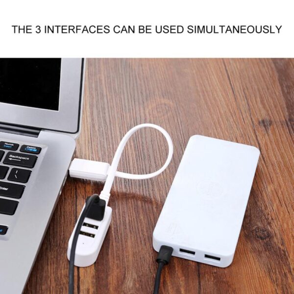 3 port USB Multi-function 3A Charger Converter Extension Line Multi-port Hub Multi-port HUB Hub mini usb Mini-USB - Image 3