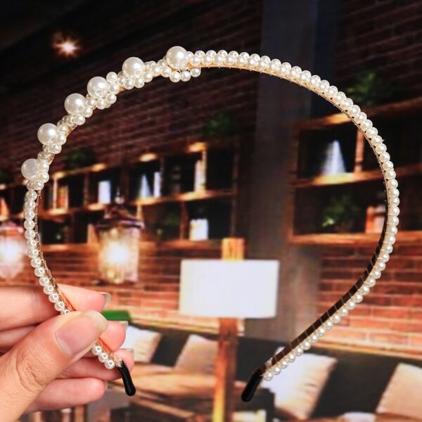 Bride's Hair Accessories Women's Handwoven Knotty Pearl Headband Japanese Korean Headdress Bow Hair Clip Crown Headband - Image 49