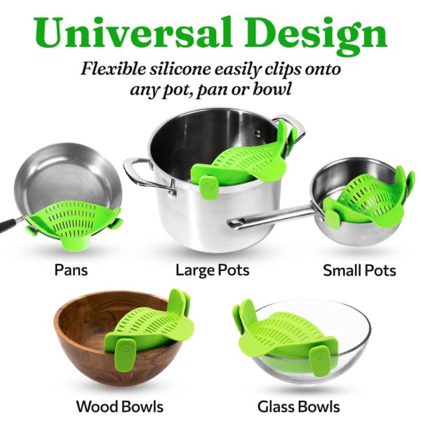 Silicone pasta filter wide mouth drain water filter vegetable and fruit filter clamp pot edge drain block - Image 4