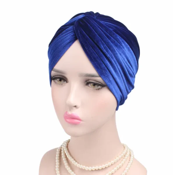 Women Velvet Turban Hat Headband Muslim Hijab Caps Female Soft Bandana Headband Hijabs Head Wrap Hair Accessories Supplies - Image 7