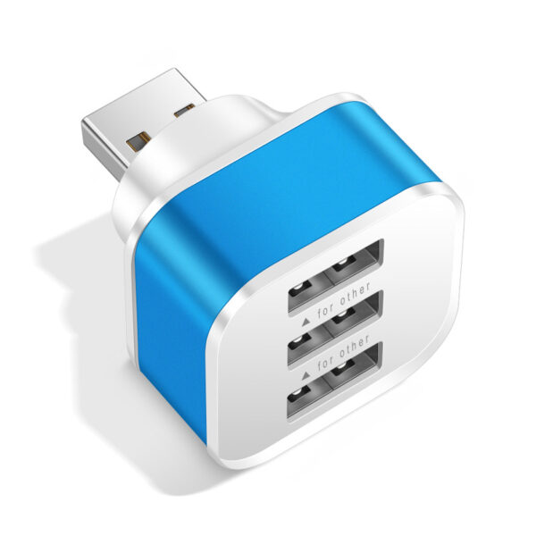 Luminous 3 USB mobile phone charging head with 1/3 expansion port, multi port USB mobile phone charger - Image 9