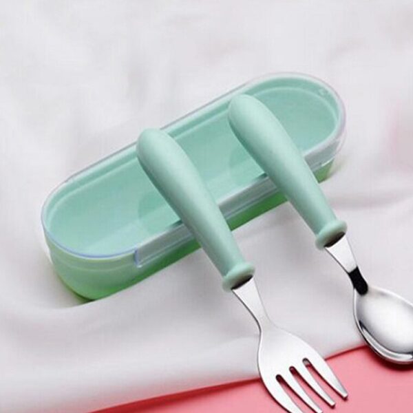 Baby Gadgets Tableware Set Children Utensil Stainless Steel Toddler Dinnerware Cutlery Cartoon Infant Food Feeding Spoon Fork - Image 8