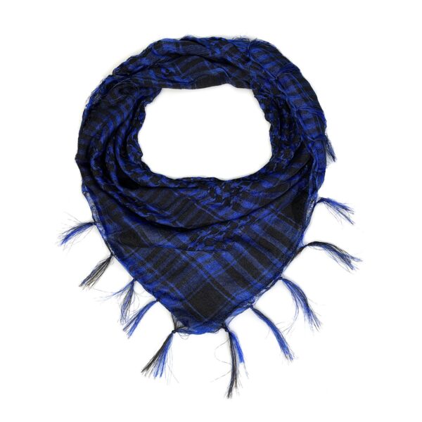 Network Silk Thousand Bird Grid Square Scarf Arab Headscarf Outdoor Military Enthusiast Tactics Foreign Trade Tassel Desert Scar - Image 9