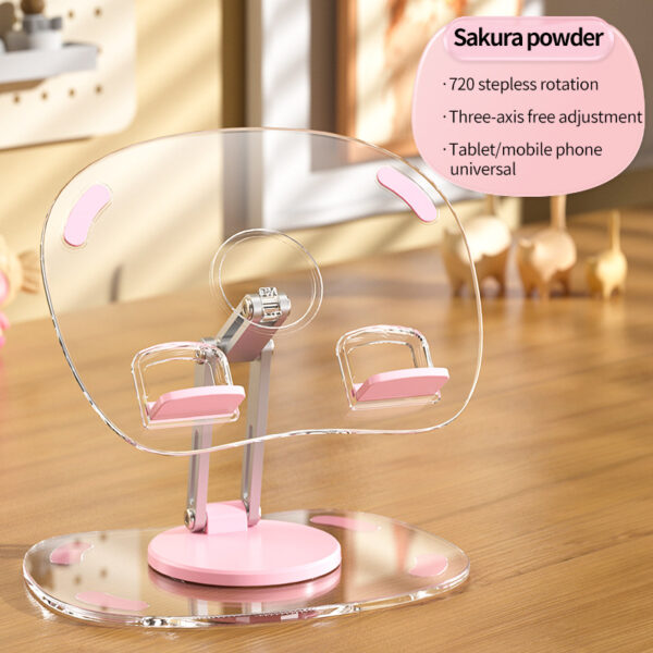 Multi functional adjustable lifting creative mobile phone support stand, desktop live streaming 360 ° rotating tablet stand, universal - Image 6