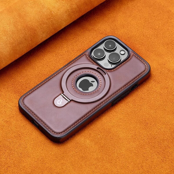 Suitable for Apple 16Promax phone case leather magnetic bracket iPhone 15 anti drop protective case - Image 10