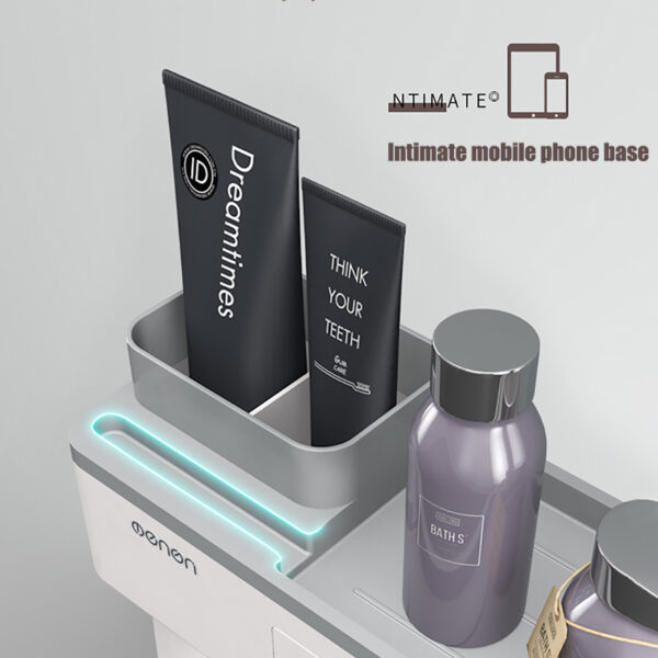 Magnetic Adsorption Toothbrush Holder Inverted Cup Wall Mount Bathroom Cleanser Storage Rack Bathroom Accessories Set - Image 5
