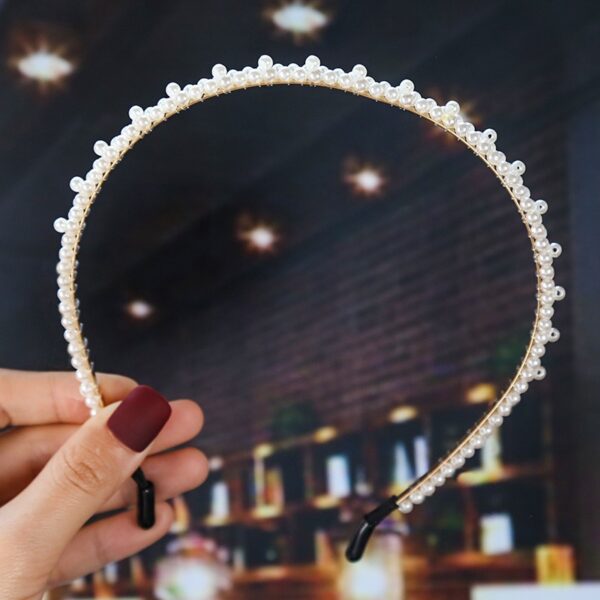 Bride's Hair Accessories Women's Handwoven Knotty Pearl Headband Japanese Korean Headdress Bow Hair Clip Crown Headband - Image 28