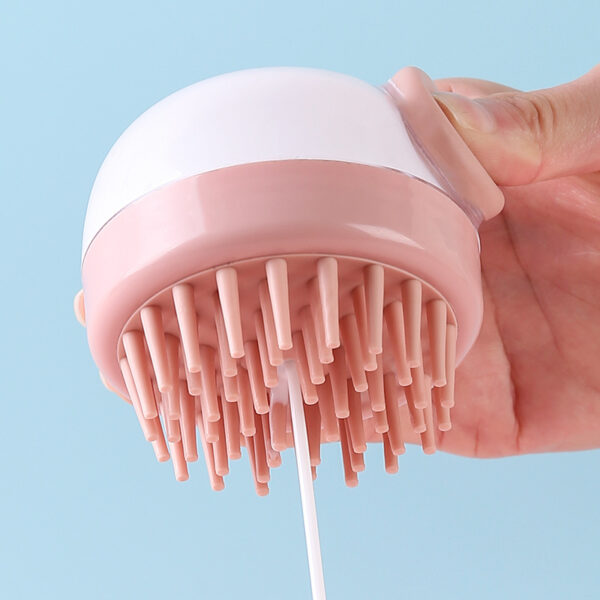 Hair Wash Comb Clear Brush Fluid Press Scalp Massage Bath Cleaning Shower Brush Home Shampoo Scrubber - Image 2