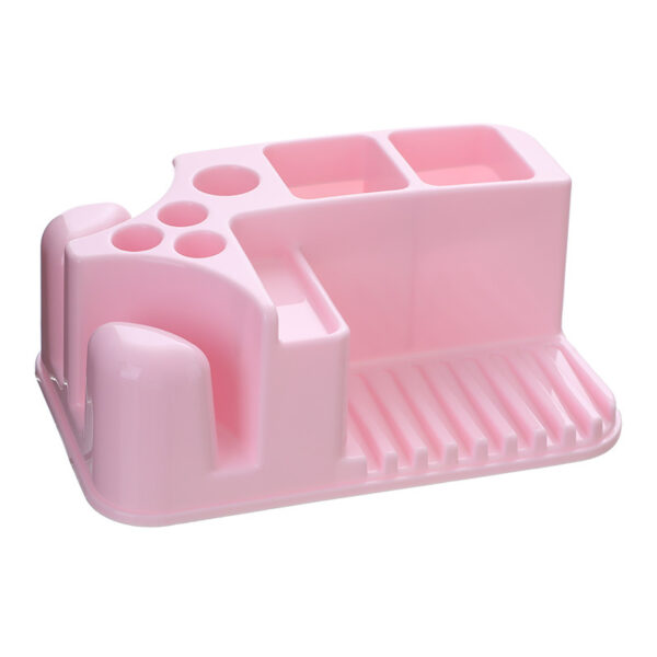 Toilet Toothbrush Rack Free Punch Brushing Cup Mouthwash Cup Holder Toothbrush Toothpaste Rack Toothware Storage Rack - Image 5