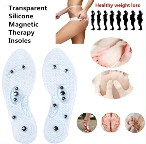 1Pair Shoe Gel Insoles Feet Magnetic Therapy Health Care for Men Comfort Pads Foot Care Relaxation Gifts - Image 2